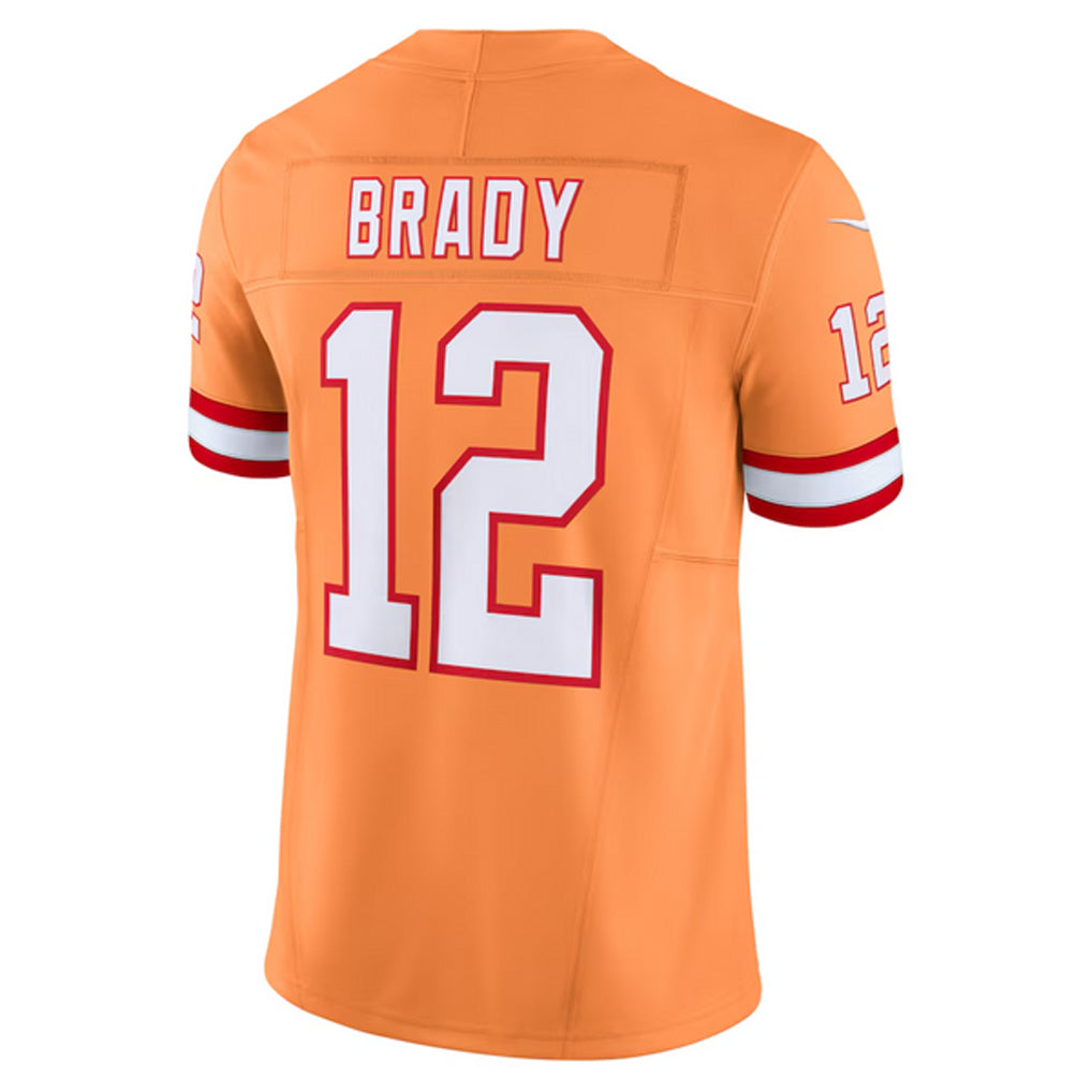 tocy TB.Buccaneers #12 Tom Brady Player Orange Vapor F.U.S.E. Limited Stitched Jerseys