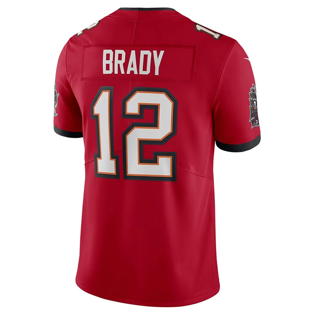 tocy TB.Buccaneers #12 Tom Brady Player Red Vapor F.U.S.E. Limited Stitched Jerseys