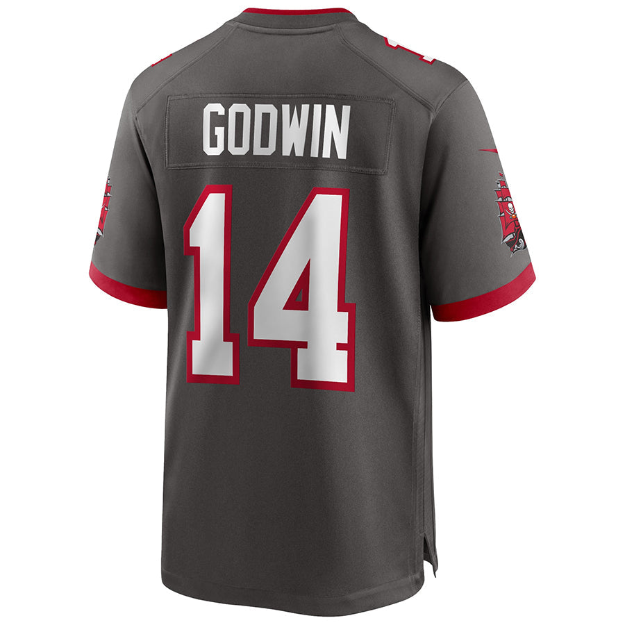 tocy TB.Buccaneers #14 Chris Godwin Jr. Player Deep Pewter Home Game Stitched Jerseys