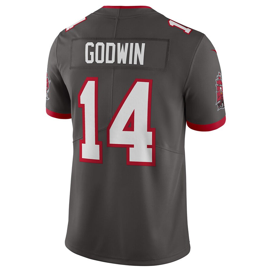 tocy TB.Buccaneers #14 Chris Godwin Jr. Player Pewter Vapor Limited Stitched Jerseys