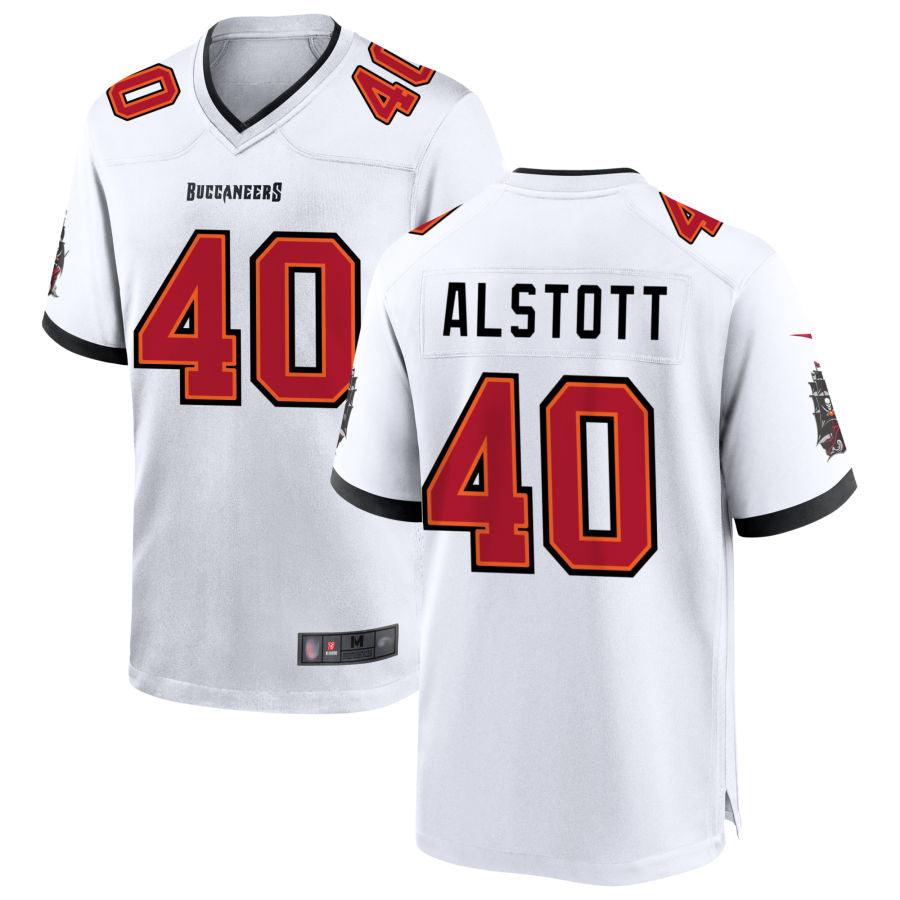 tocy TB.Buccaneers #40 Mike Alstott Player White Home Game Stitched Jerseys