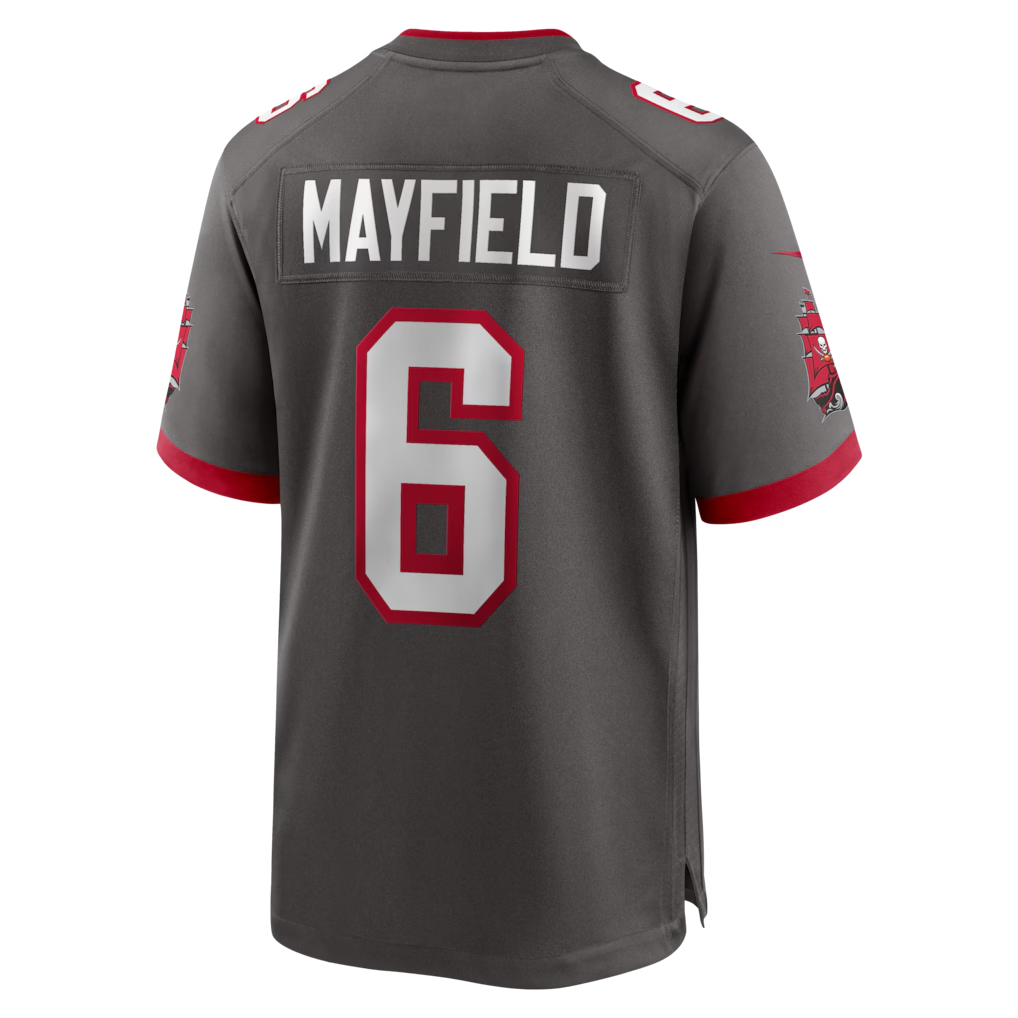 tocy TB.Buccaneers #6 Baker Mayfield Pewter Alternate Game Player Stitched Jerseys