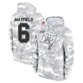 tocy TB.Buccaneers #6 Baker Mayfield Player Salute to Service Hoodies & T-Shirts Stitched Jerseys