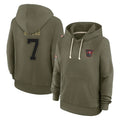 tocy TB.Buccaneers #7 Bucky Irving Player Olive Salute To Service Hoodies Stitched Jerseys