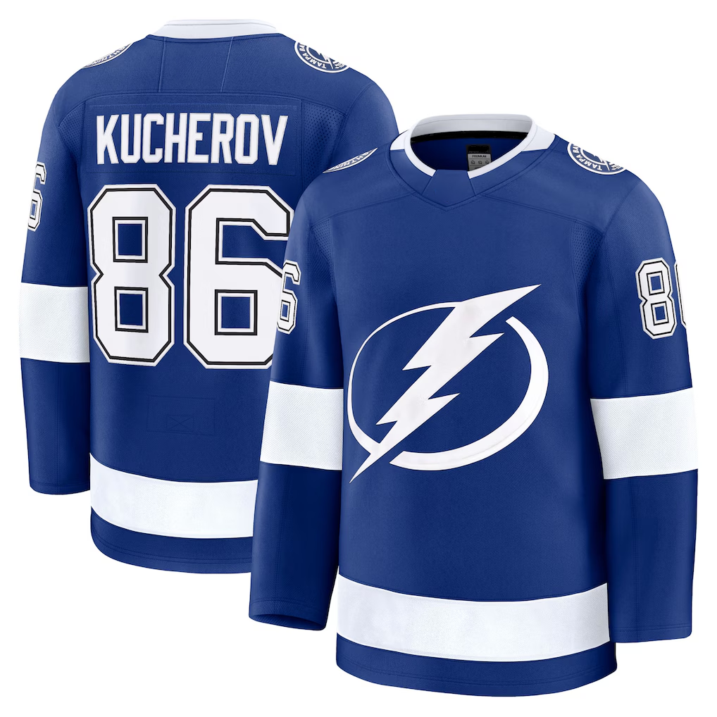 Tocy TB.Lightning #86 Nikita Kucherov Blue Home Premium Jerseys
