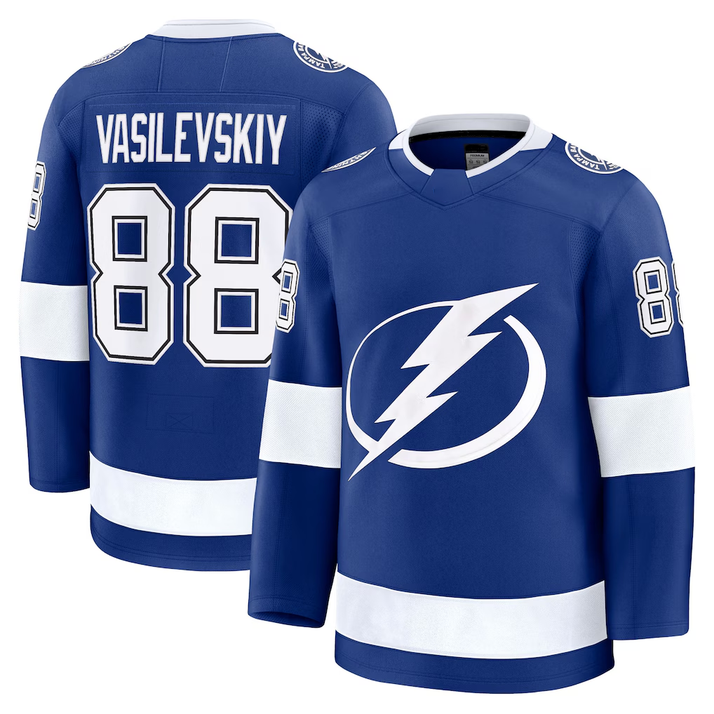 Tocy TB.Lightning #88 Andrei Vasilevskiy Blue Home Breakaway Player Jerseys