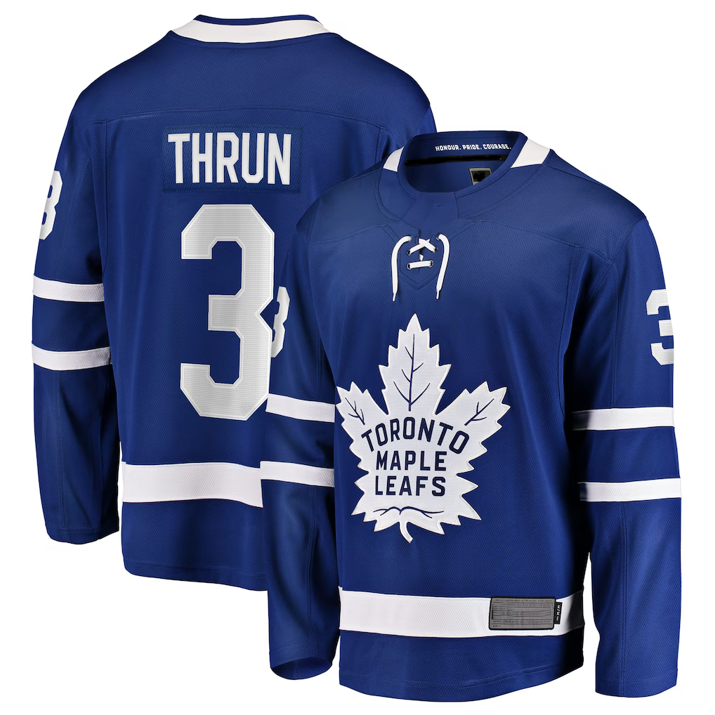 Tocy T.Maple Leafs #3 Henry Thrun Blue Home Breakaway Jerseys
