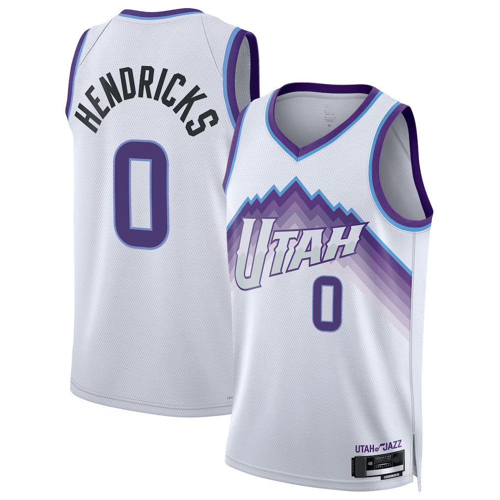 tocy U.Jazz #0 Taylor Hendricks White Swingman Jerseys - Association Edition