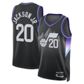 tocy U.Jazz #20 Jaren Jackson Jr. Black Swingman Jerseys - Statement Edition