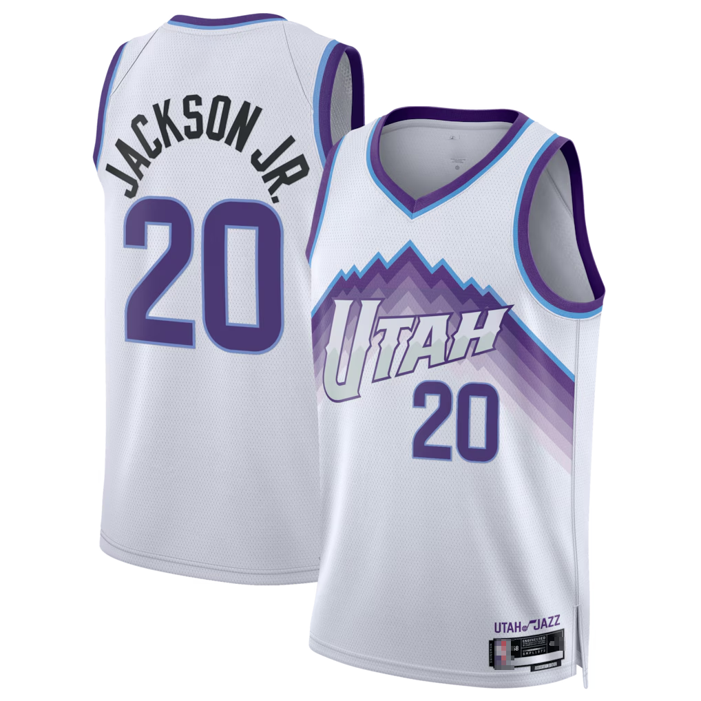 tocy U.Jazz #20 Jaren Jackson Jr. White Swingman Jerseys - Association Edition