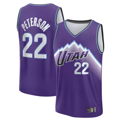 tocy U.Jazz #22 Darryn Peterson Fanatics Purple 2026 Draft First Round Pick Fast Break Jerseys - Icon Edition