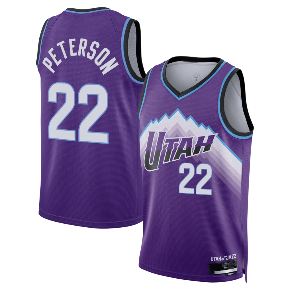 tocy U.Jazz #22 Darryn Peterson Purple 2026 Draft Swingman Jerseys - Icon Edition