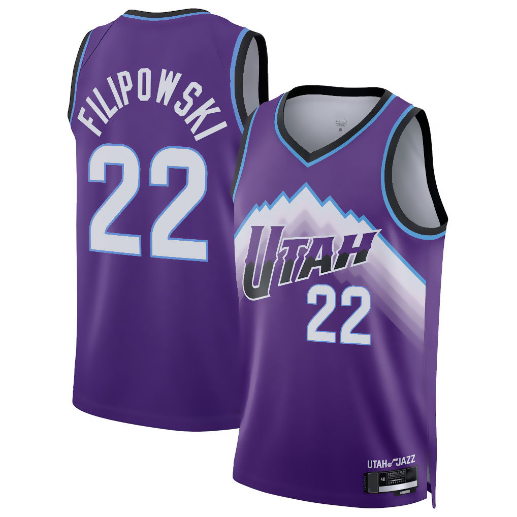 tocy U.Jazz # 22 Kyle Filipowski Purple Swingman Jerseys - Icon Edition