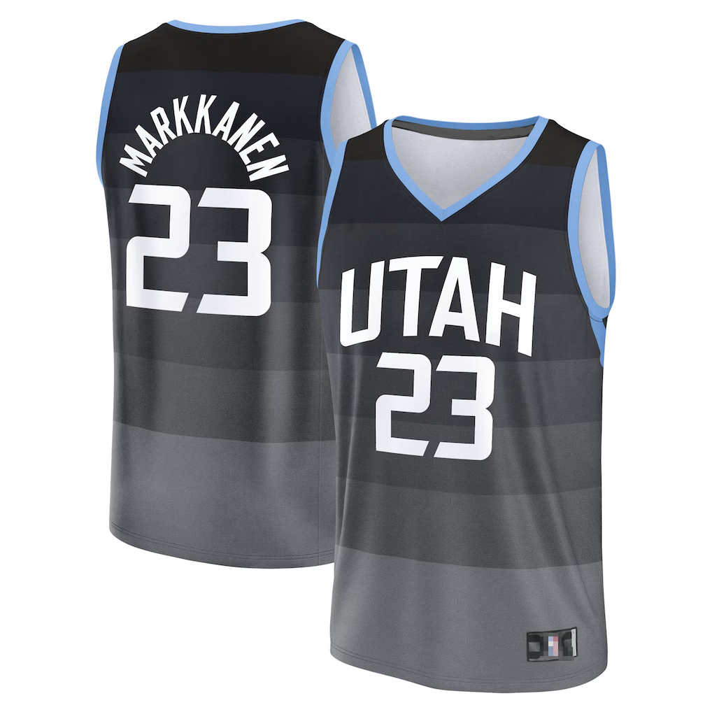 tocy U.Jazz #23 Lauri Markkanen Fanatics Black 2025-2026 City Edition Fast Break Jerseys