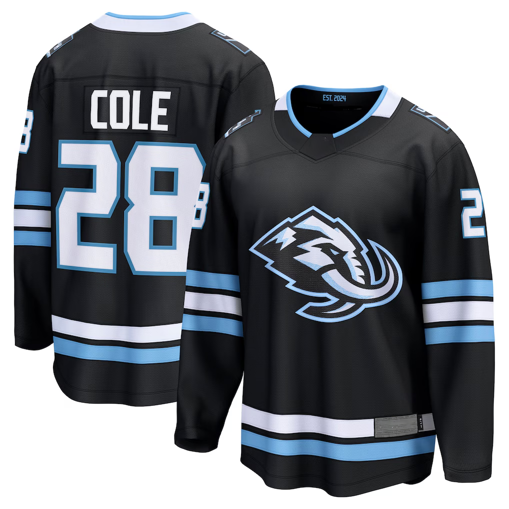 Tocy U.Mammoth #28 Ian Cole Black Home Breakaway Player Jerseys