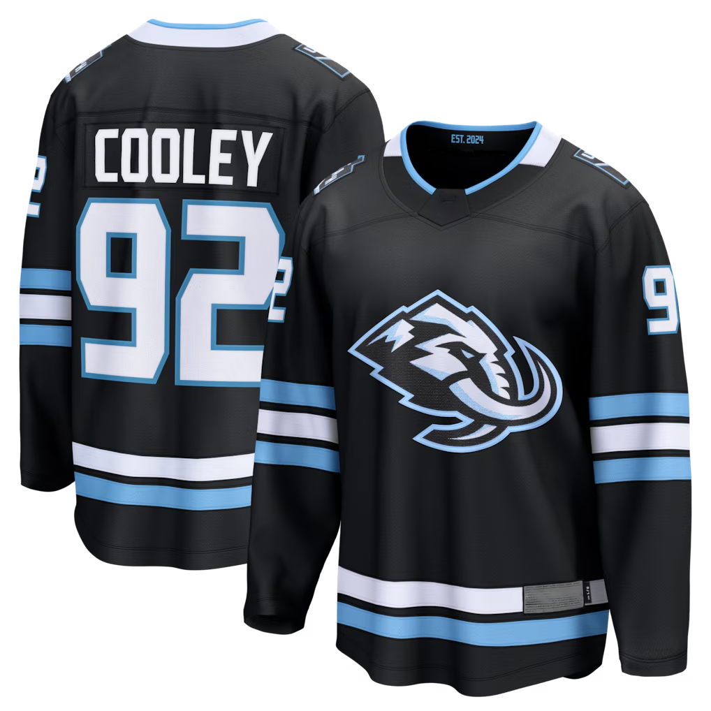Tocy U.Mammoth #92 Logan Cooley Black Home Breakaway Jerseys