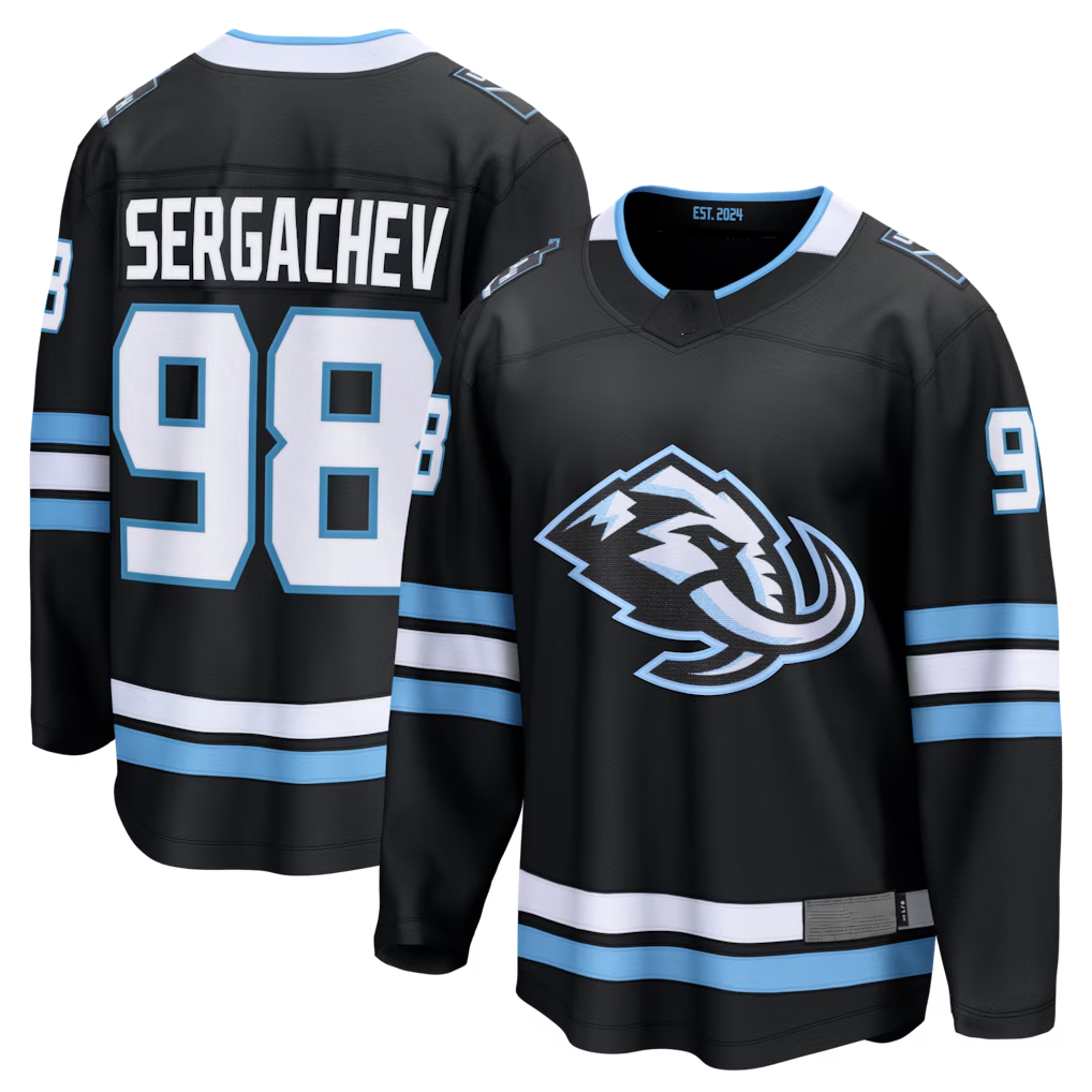 Tocy U.Mammoth #98 Mikhail Sergachev Black Home Breakaway Player Jerseys