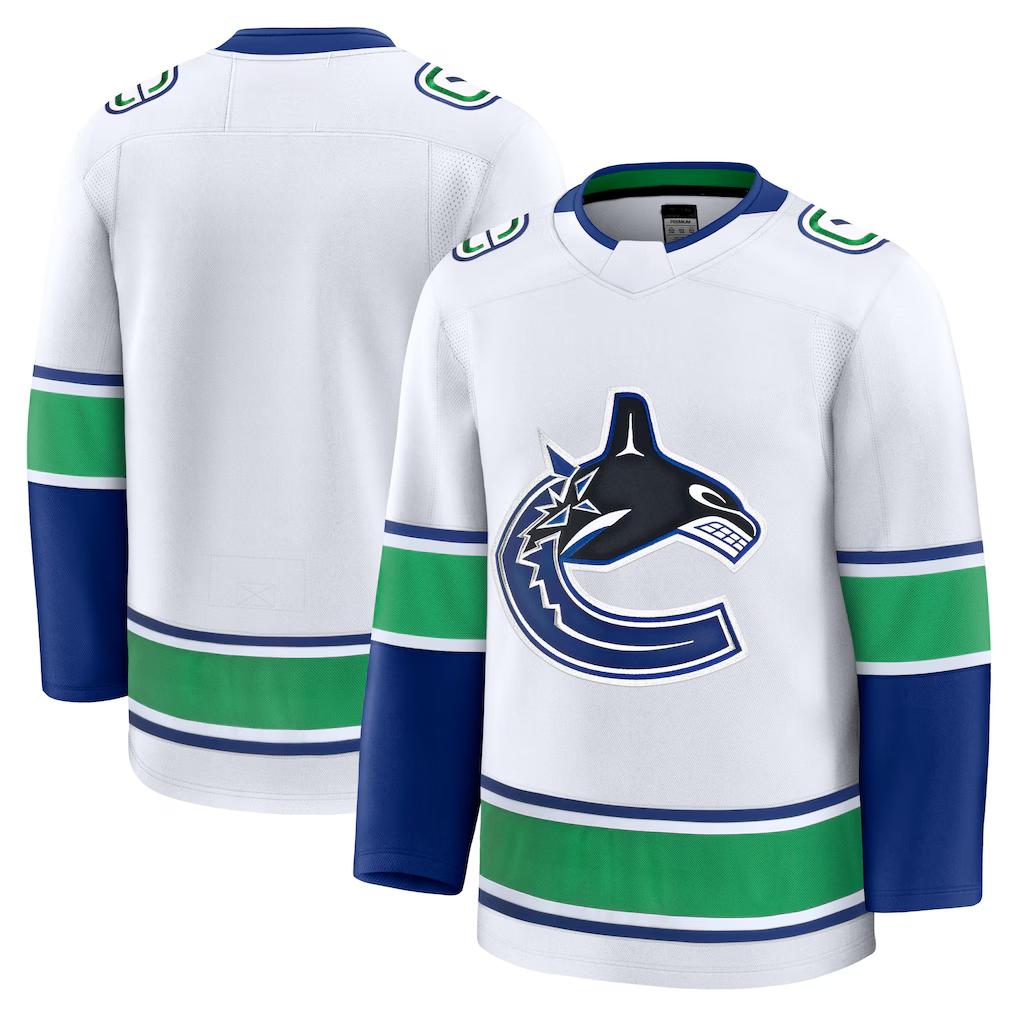 Tocy V.Canucks White Away Premium Jerseys