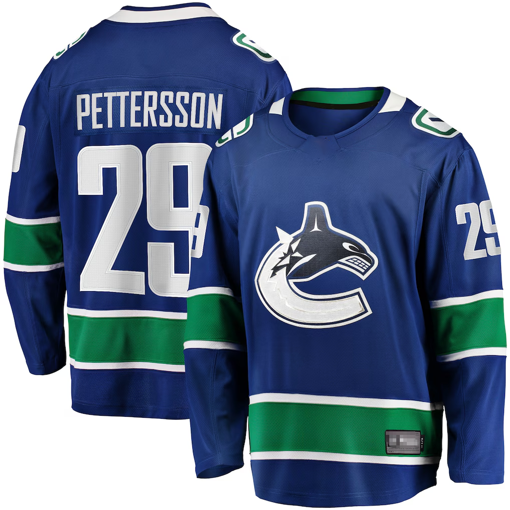 Tocy V.Canucks #29 Marcus Pettersson Blue Home Breakaway Jerseys