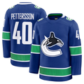 Tocy V.Canucks #40 Elias Pettersson Blue Home Premium Jerseys
