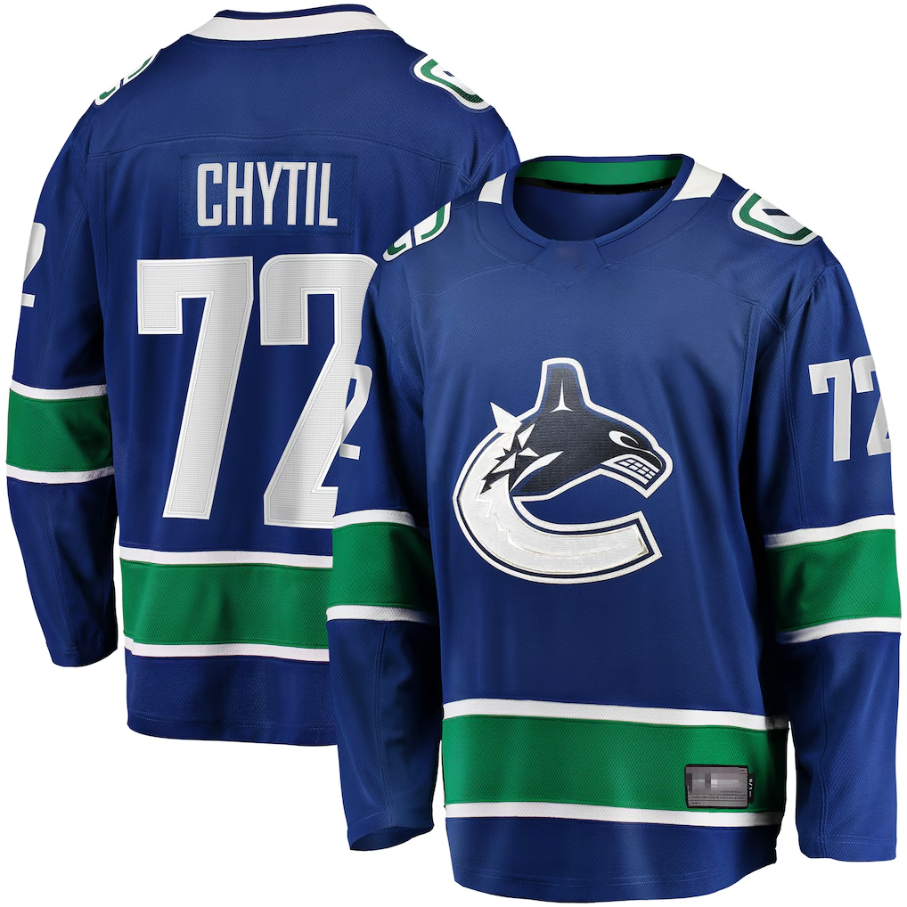 Tocy V.Canucks #72 Filip Chytil Blue Home Breakaway Jerseys