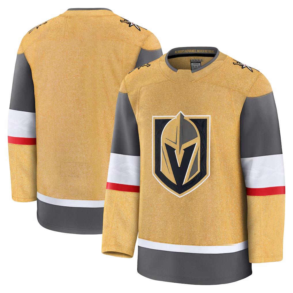 Tocy V.Golden Knights Gold Home Premium Jerseys