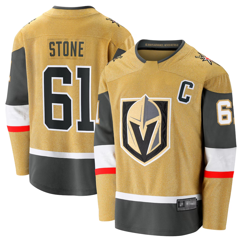Tocy V.Golden Knights #61 Mark Stone Gold Home Breakaway Jerseys