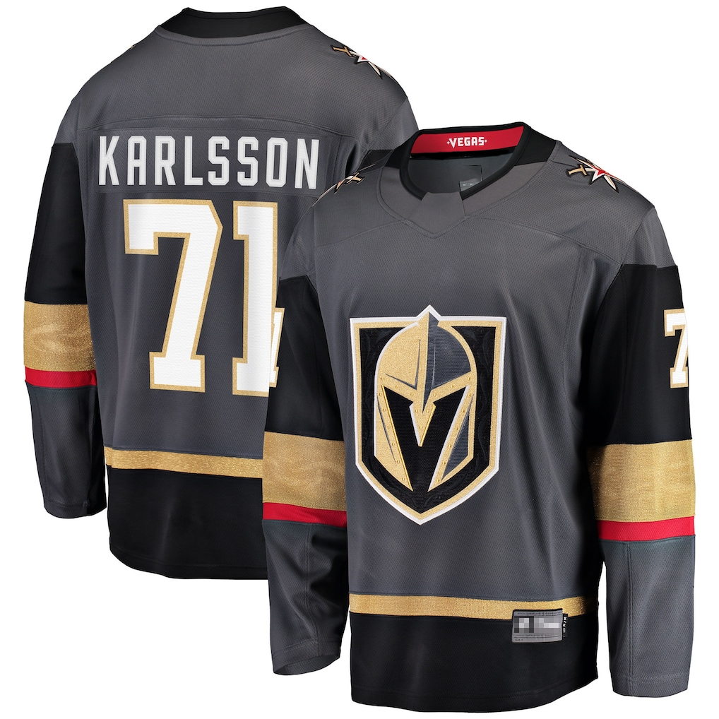Tocy V.Golden Knights #71 William Karlsson Gray Breakaway Jerseys
