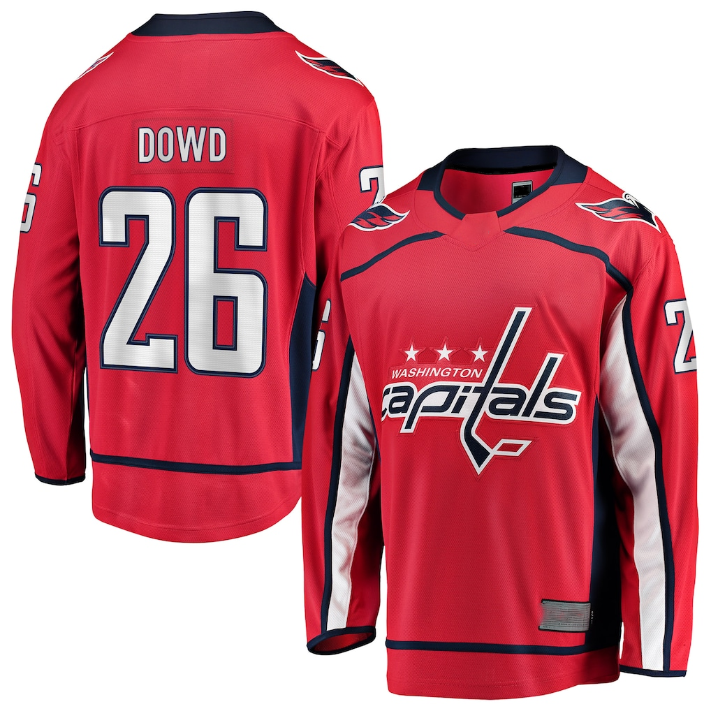 Tocy W.Capitals #26 Nic Dowd Red Home Breakaway Player Jerseys