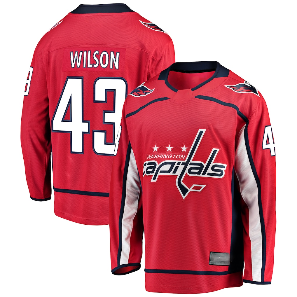 Tocy W.Capitals #43 Tom Wilson Red Home Breakaway Player Jerseys