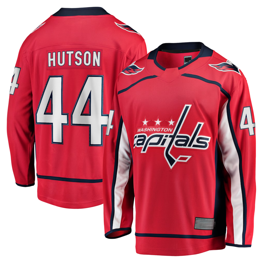 Tocy W.Capitals #44 Cole Hutson Red Home Breakaway Jerseys