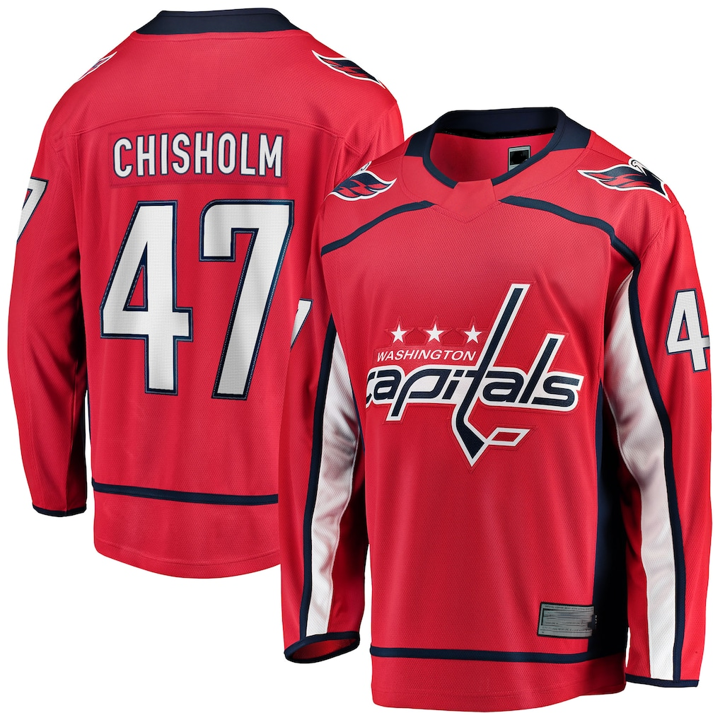 Tocy W.Capitals #47 Declan Chisholm Red Home Breakaway Jerseys