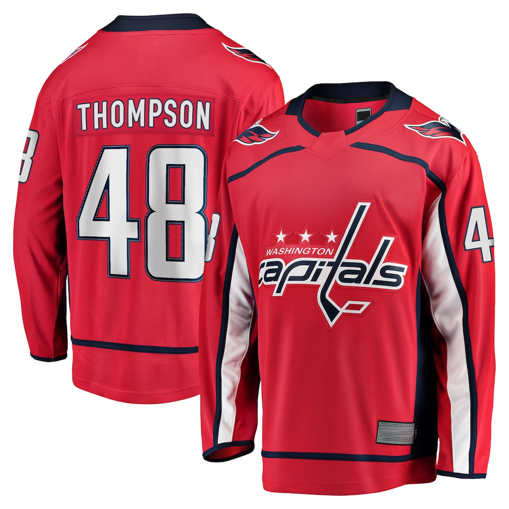 Tocy W.Capitals #48 Logan Thompson Red Home Premier Breakaway Player Jerseys