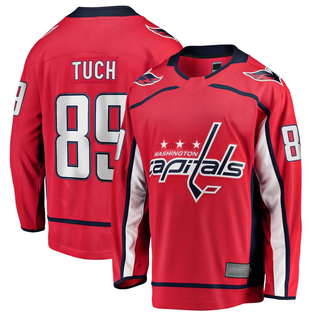 Tocy W.Capitals #89 Alex Tuch Red Home Breakaway Jerseys
