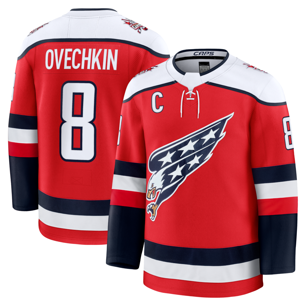 Tocy W.Capitals #8 Alexander Ovechkin Red Alternate Premium Player Jerseys