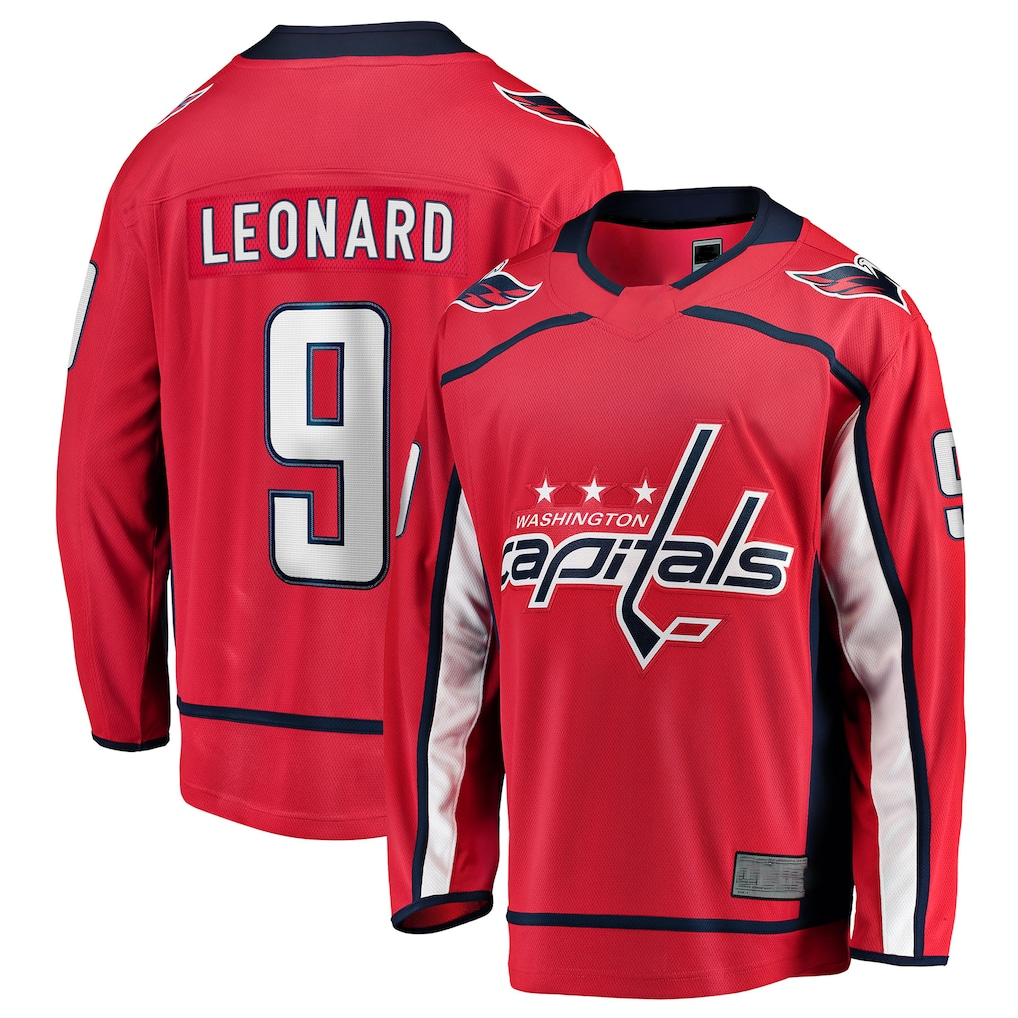 Tocy W.Capitals #9 Ryan Leonard Red Home Breakaway Jerseys