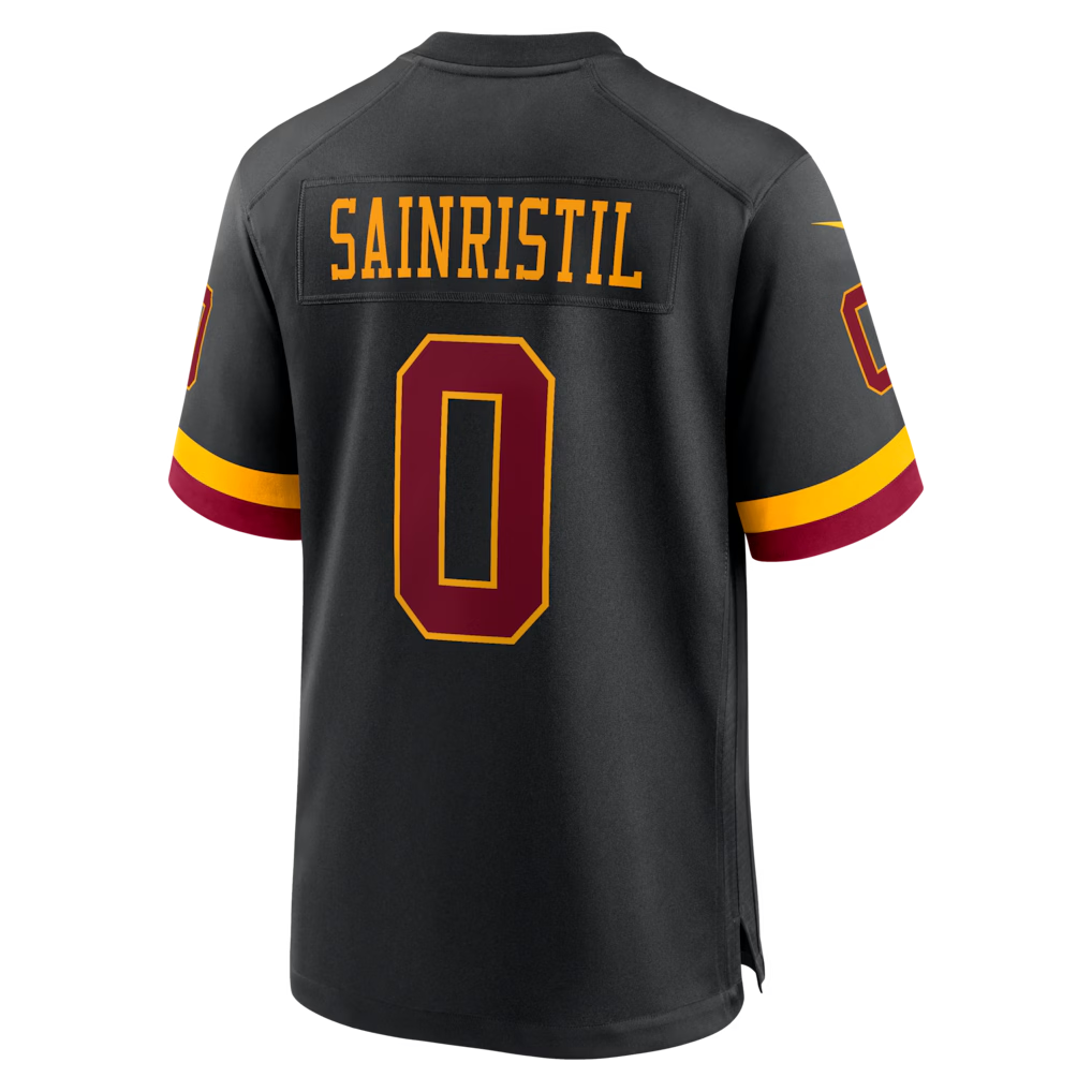 tocy W.Commanders #0 Mike Sainristil Black Hail Raiser Alternate Game Stitched Jersey