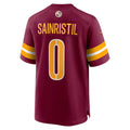 tocy W.Commanders #0 Mike Sainristil Burgundy Game Stitched Jerseys
