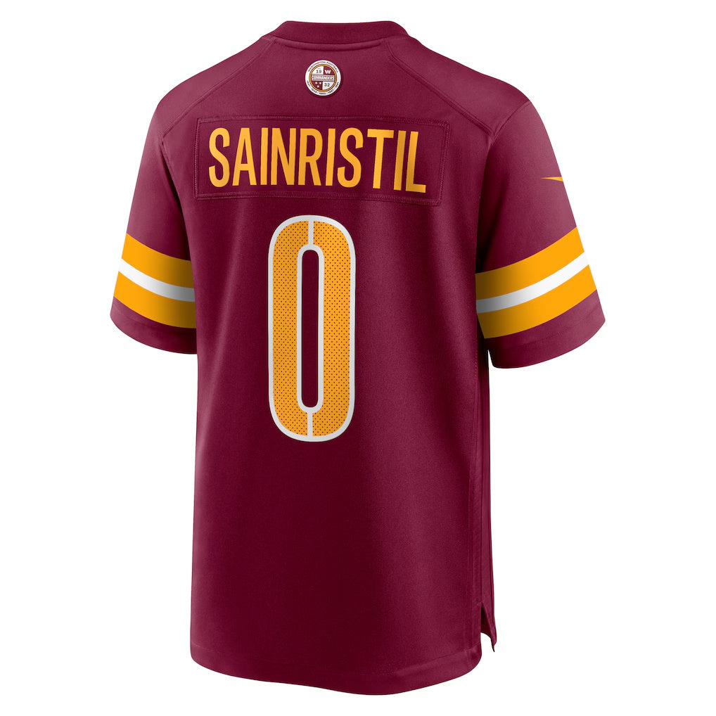 tocy W.Commanders #0 Mike Sainristil Burgundy Game Stitched Jerseys