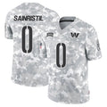 tocy W.Commanders #0 Mike Sainristil Player Arctic Camo Salute to Service Limited Stitched Jerseys