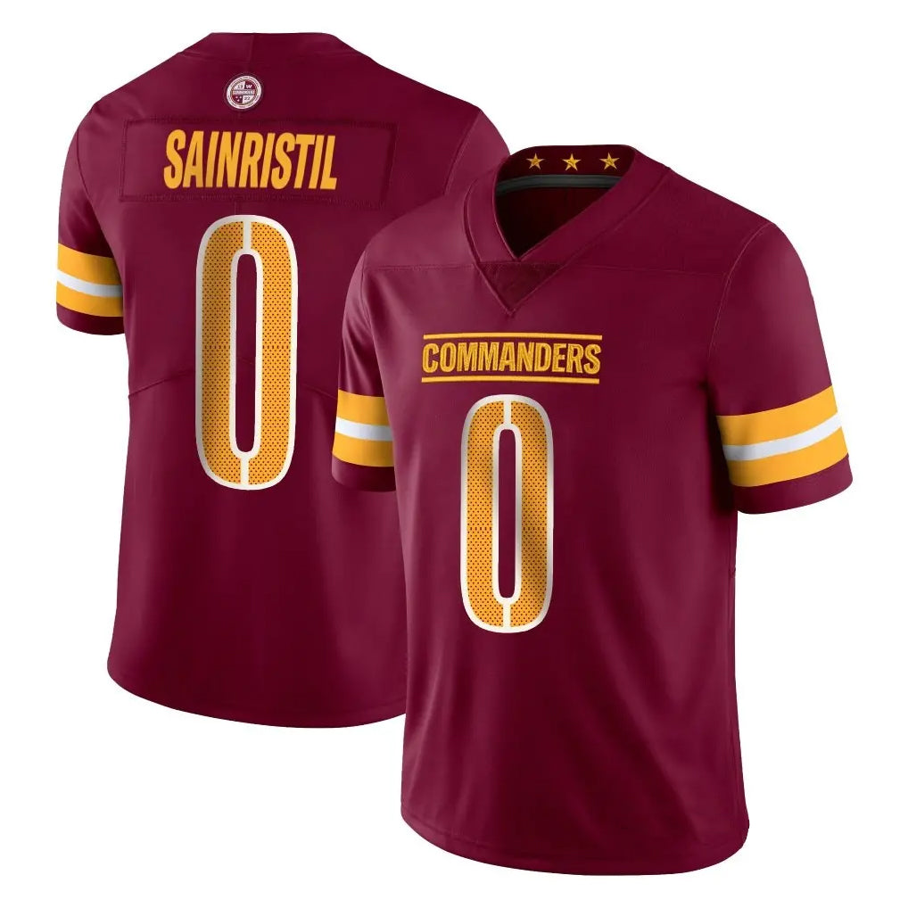 tocy W.Commanders #0 Mike Sainristil Player Burgundy Vapor Limited Stitched Jerseys