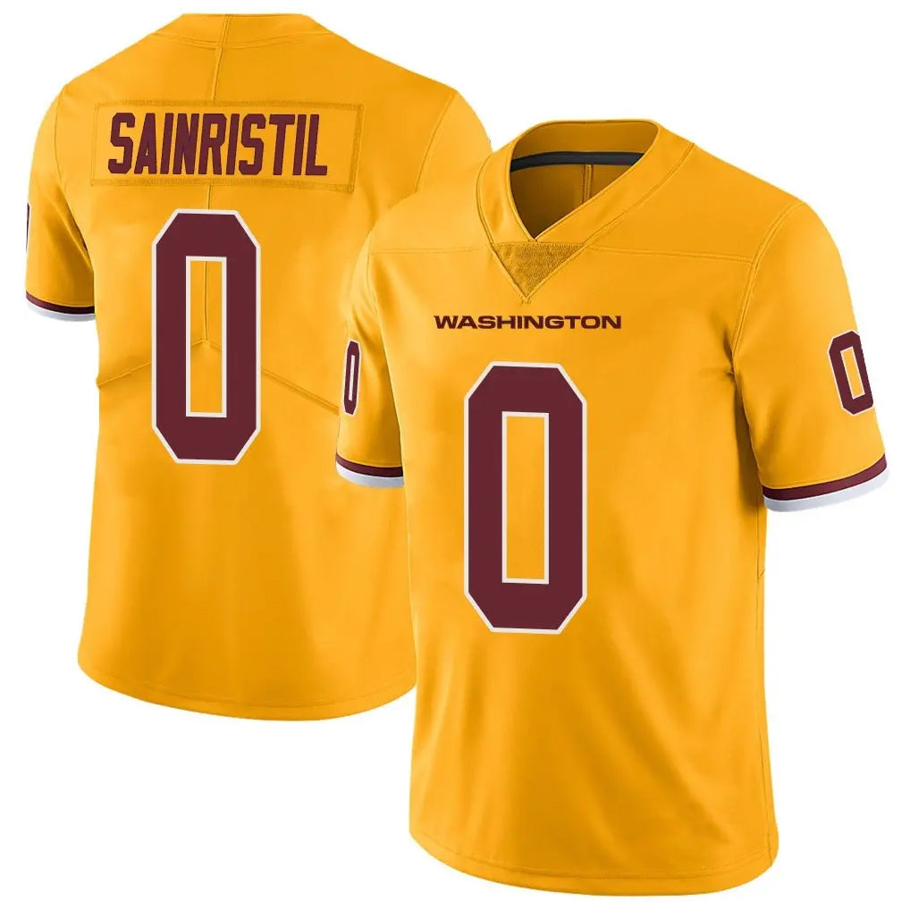 tocy W.Commanders #0 Mike Sainristil Player Gold Vapor Limited Stitched Jerseys