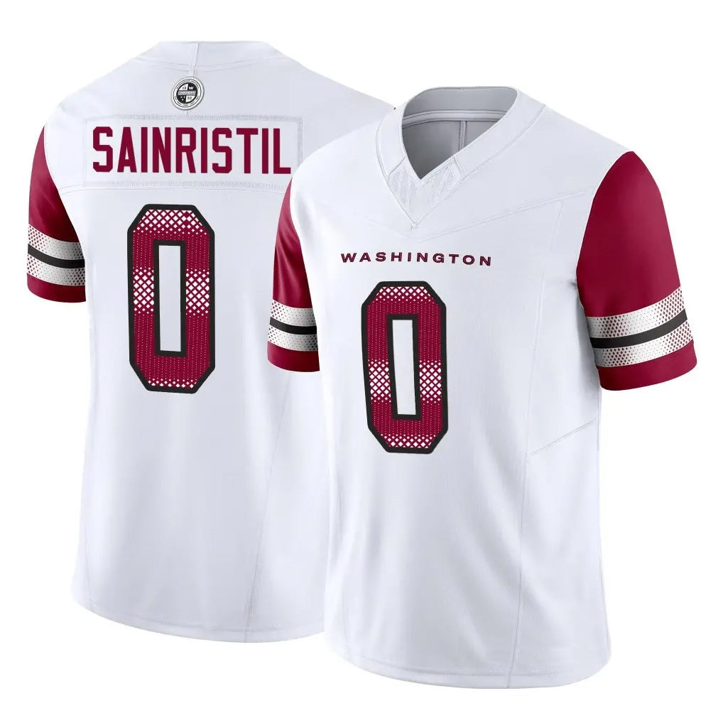 tocy W.Commanders #0 Mike Sainristil Player White Vapor F.U.S.E. Limited Stitched Jerseys