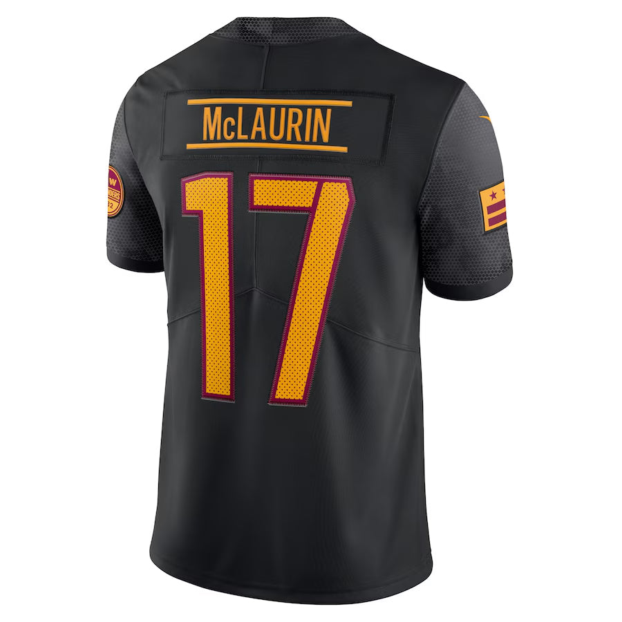 tocy W.Commanders #17 Terry McLaurin Player Black Vapor Limited Stitched Jerseys