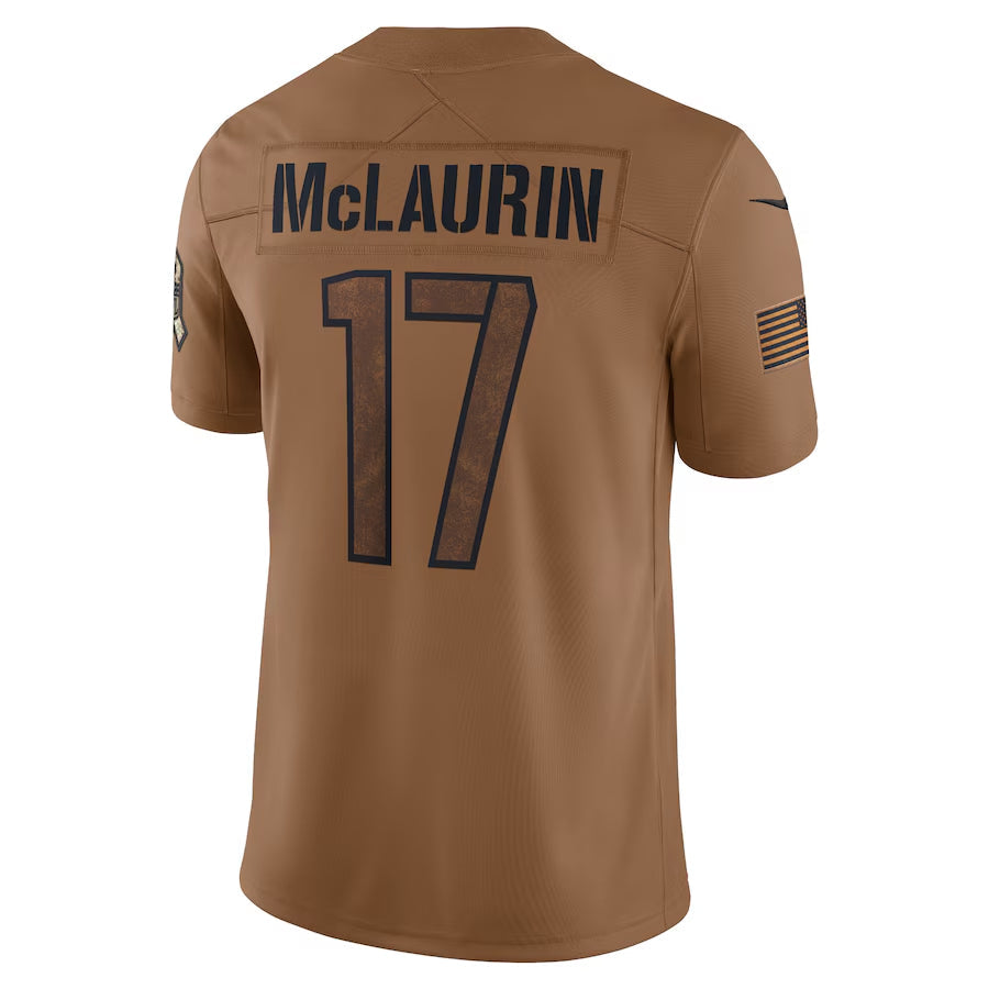 tocy W.Commanders #17 Terry McLaurin Player Brown Salute To Service Limited Stitched Jerseys