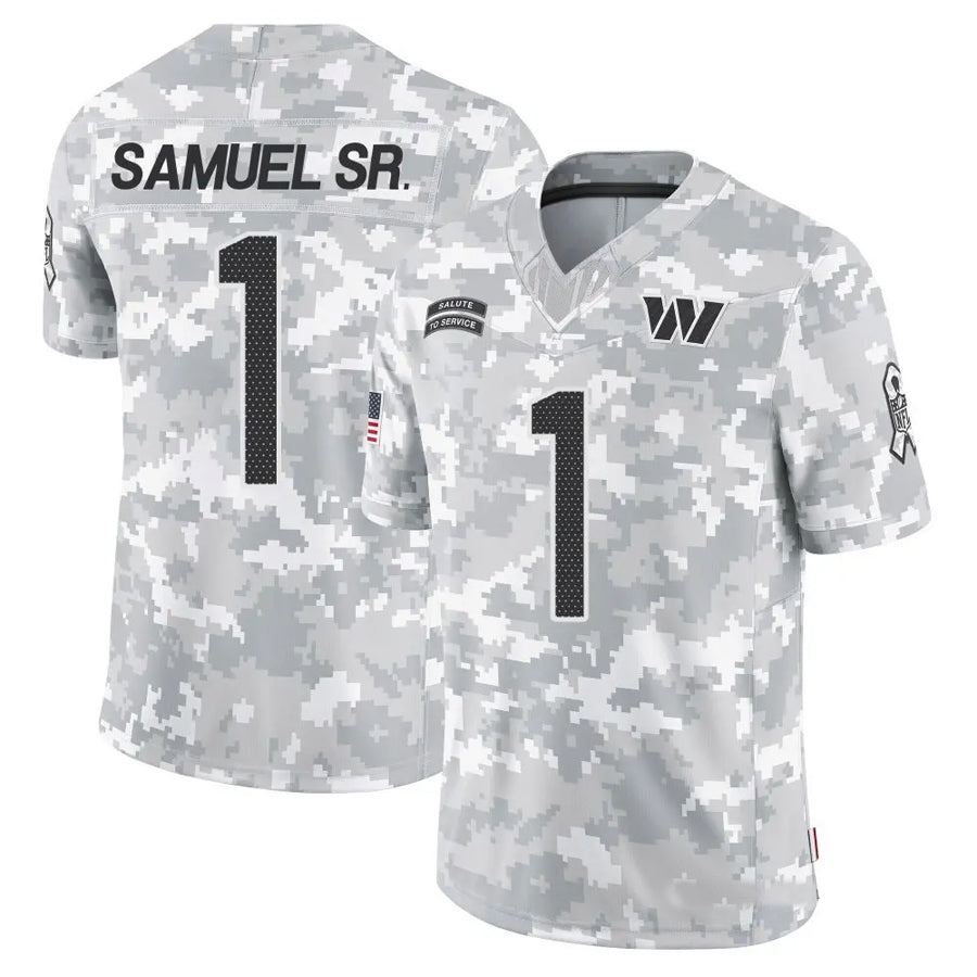 tocy W.Commanders #1 Deebo Samuel Sr Player Arctic Camo Salute to Service Limited Football Jerseys