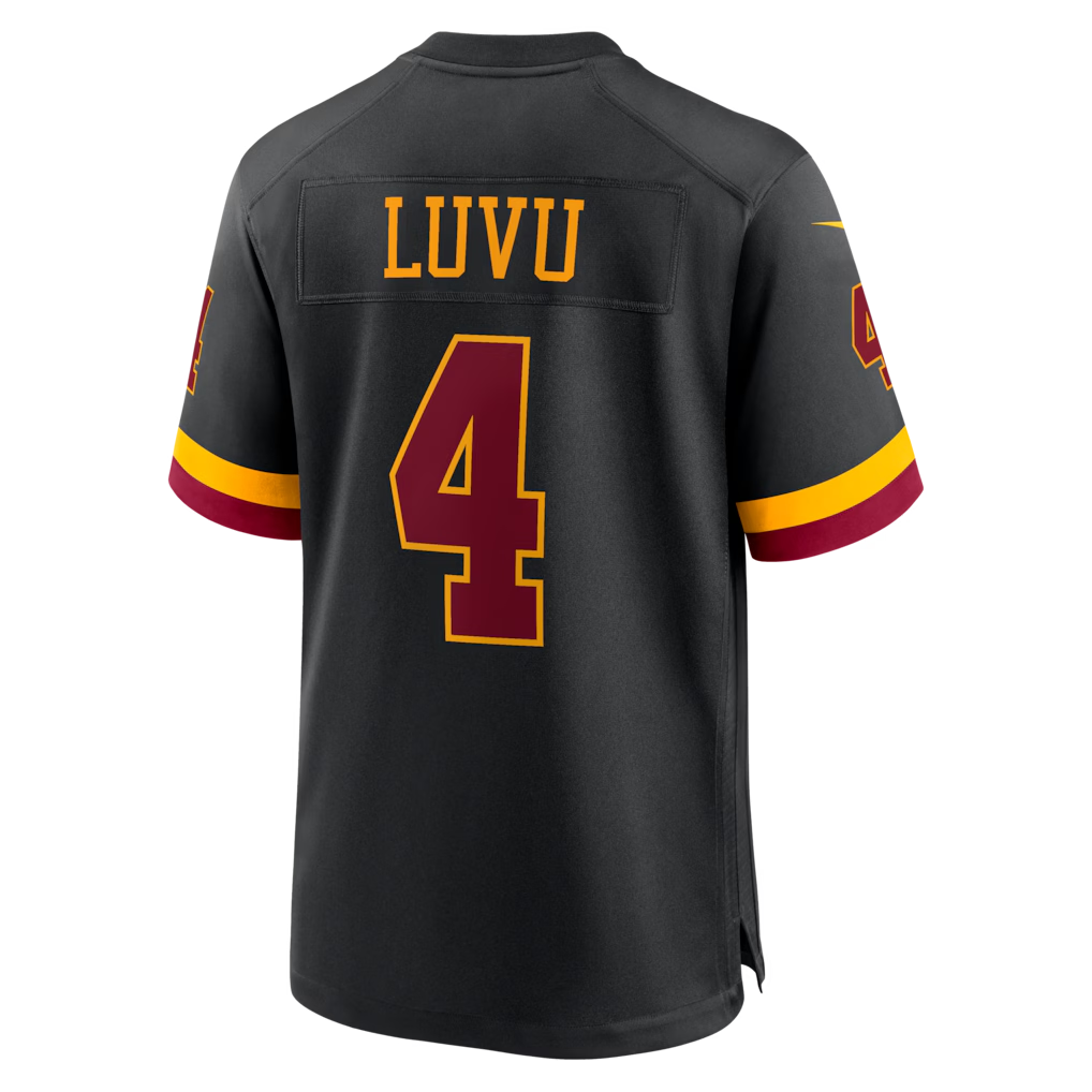 tocy W.Commanders #4 Frankie Luvu Black Hail Raiser Alternate Game Stitched Jerseys