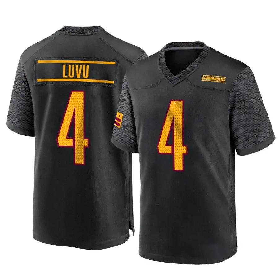 tocy W.Commanders #4 Frankie Luvu Player Black Home Game Stitched Jerseys