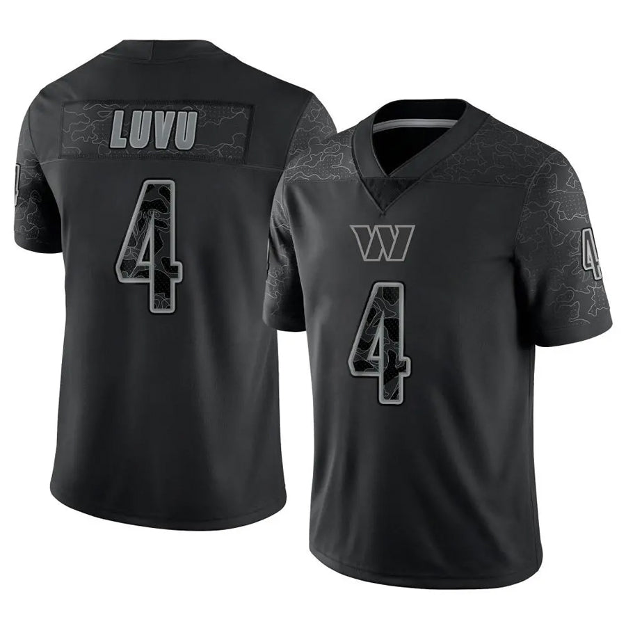 tocy W.Commanders #4 Frankie Luvu Player Black RFLCTV Limited Stitched Jerseys