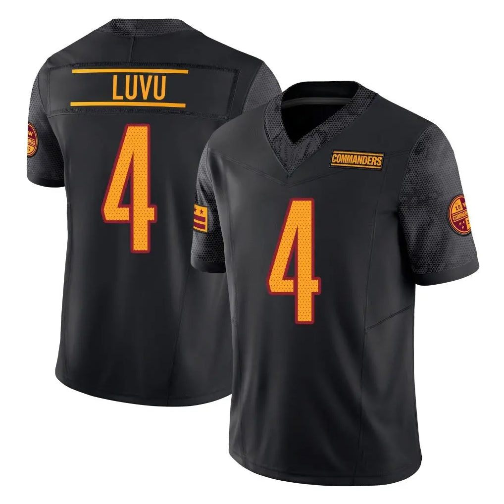 tocy W.Commanders #4 Frankie Luvu Player Black Vapor F.U.S.E. Limited Stitched Jerseys